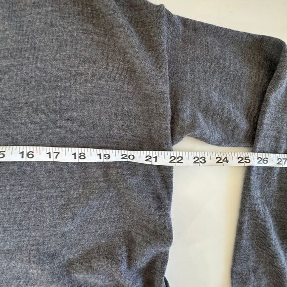Eileen Fisher Merino Wool Sweater Gray Left Hip Pocket XS Boxy Office Minimalist - Picture 8 of 11